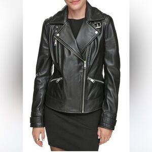 Andrew Marc Salla Genuine Lamb Leather Moto Jacket